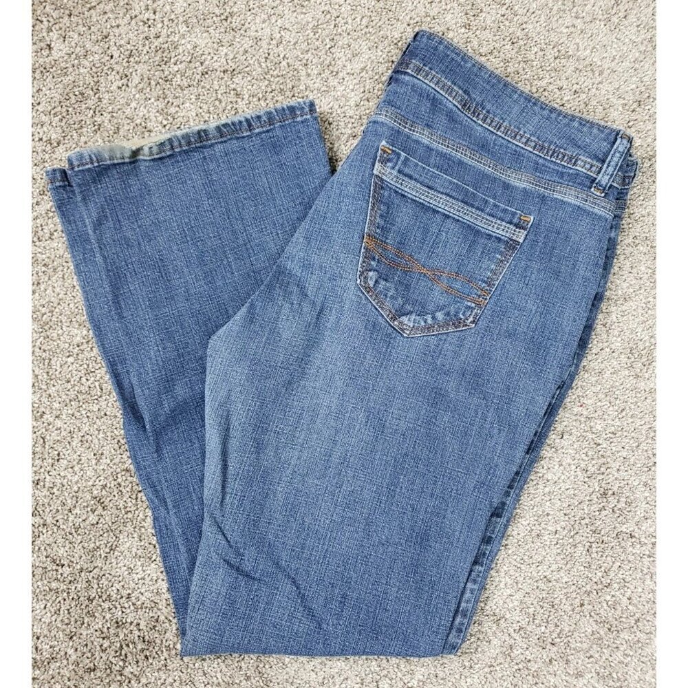 Riders by Lee Mid Rise Bootcut Jeans Women's 16 M Blue Medium Wash Mid Rise